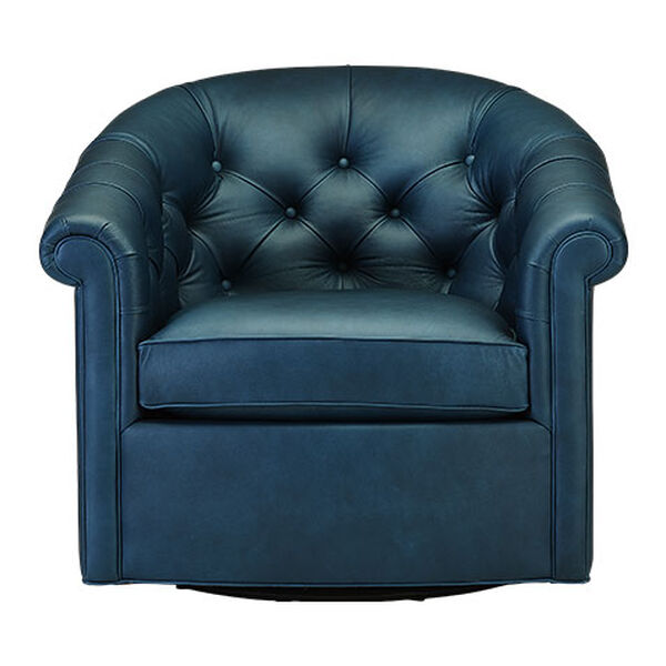 Clyde Leather Swivel Chair