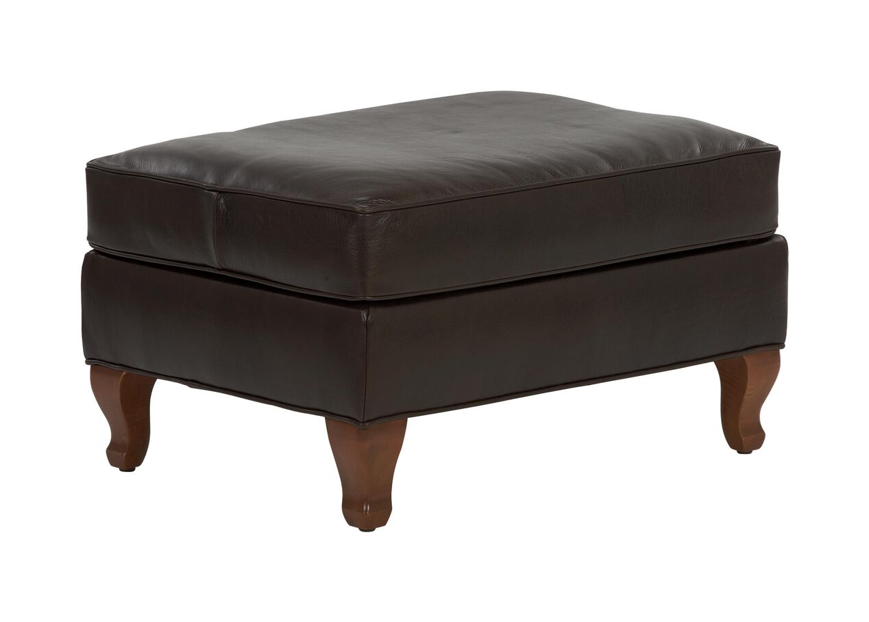 Avery Leather Ottoman Ottomans & Benches Ethan Allen