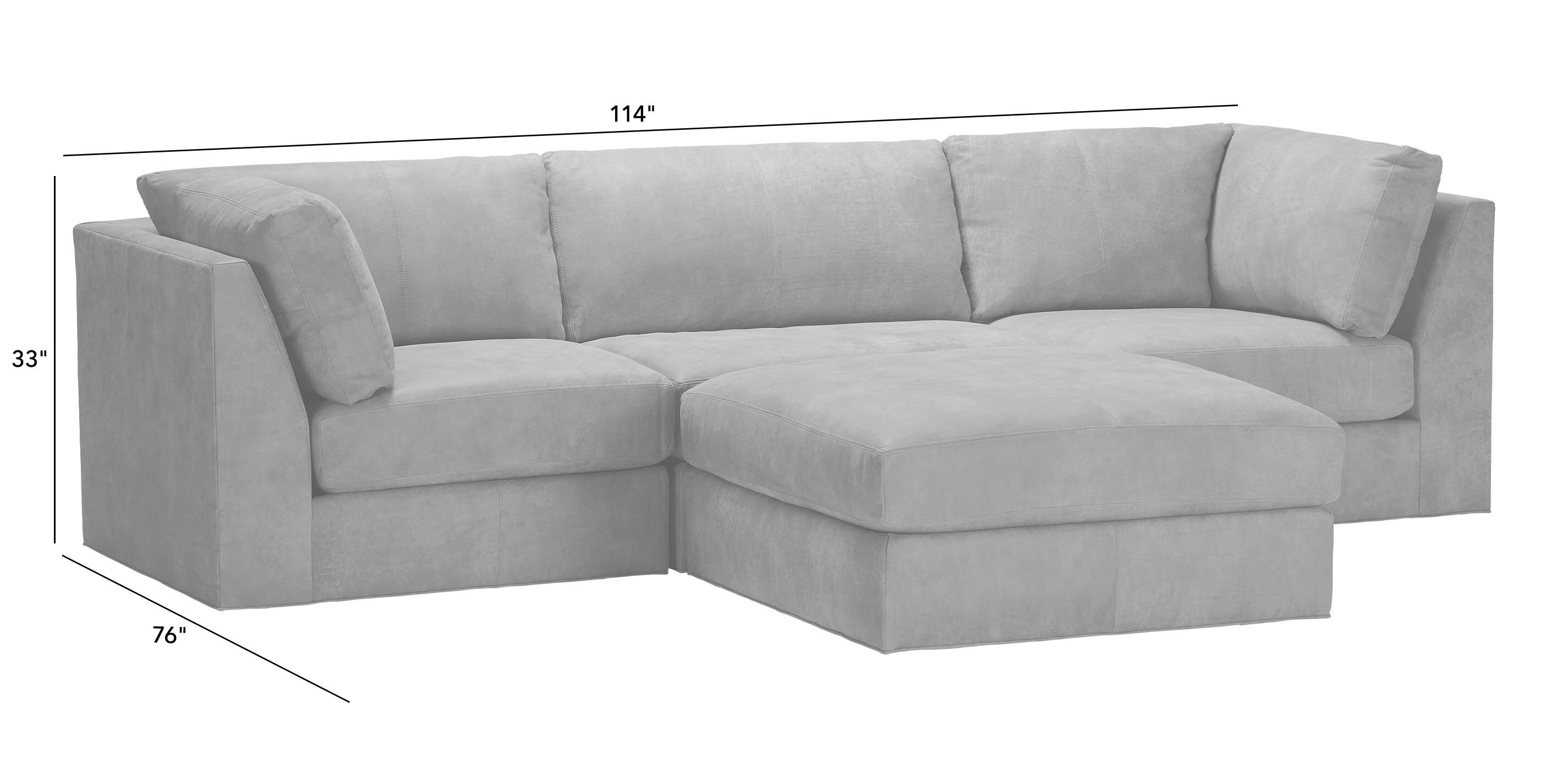 Daydreamer Leather Four-Piece Modular Sectional_1