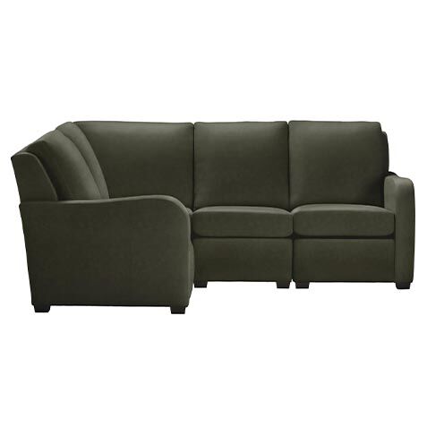 Jennings Leather Stationary Four-Piece Sectional image