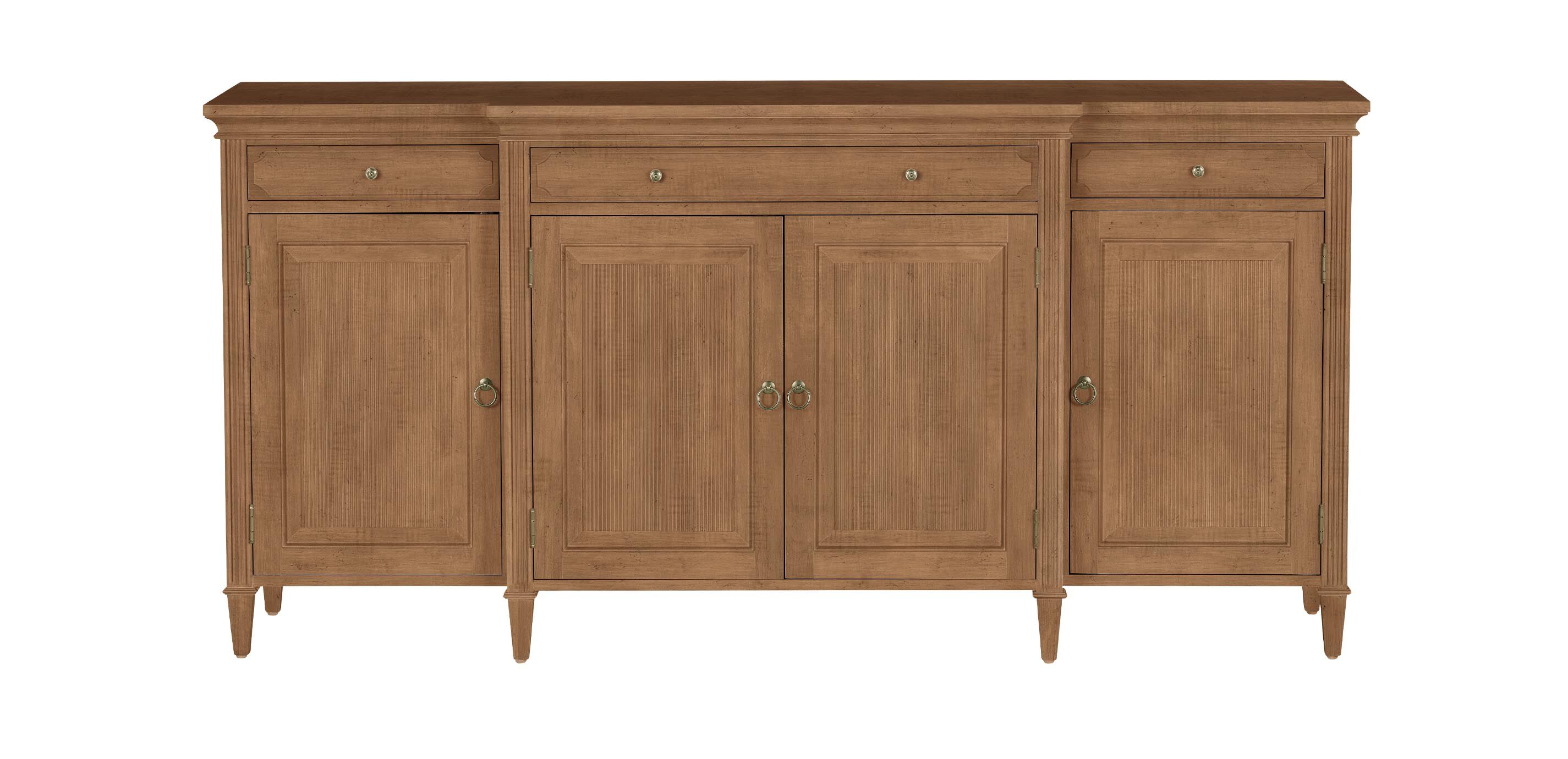 Davos Four-Door Wood Buffet with Breakfront Detail