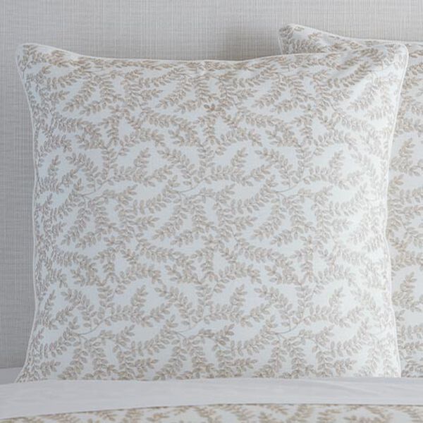 Gold Embroidered Vine Euro Sham