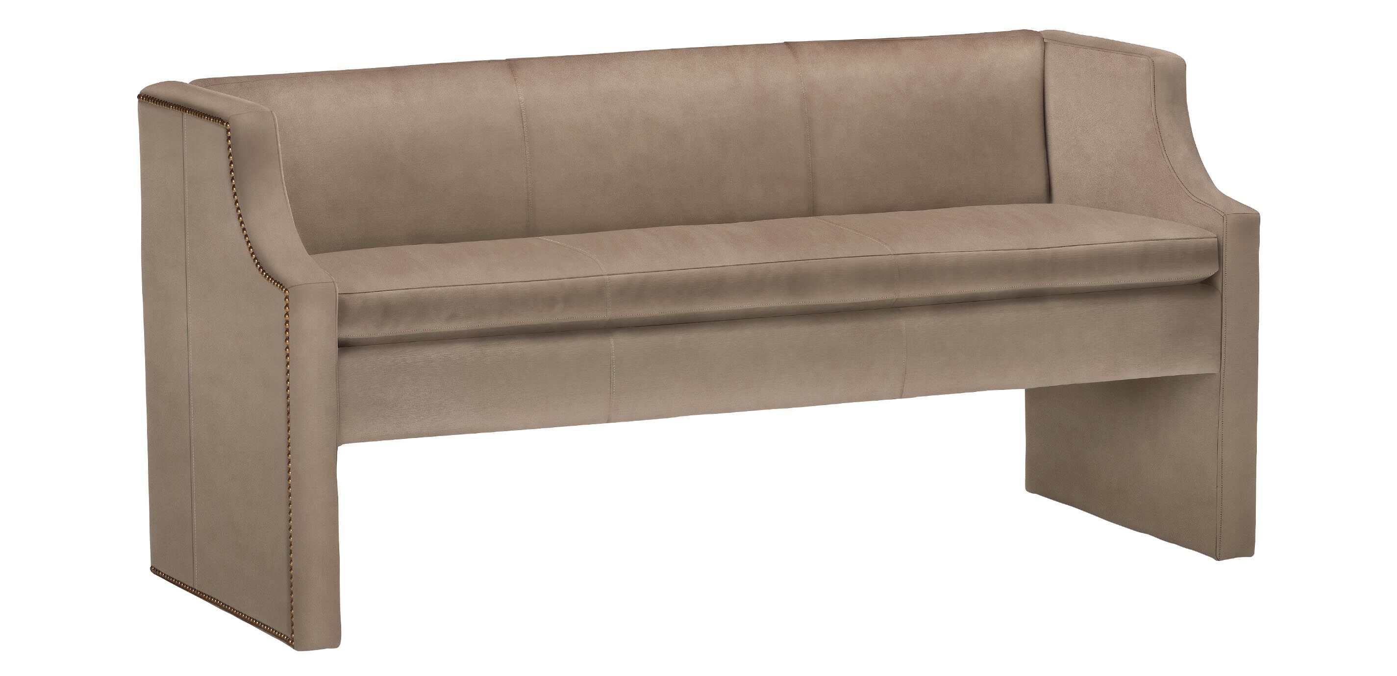 Samira Fully Upholstered Leather Bench_1