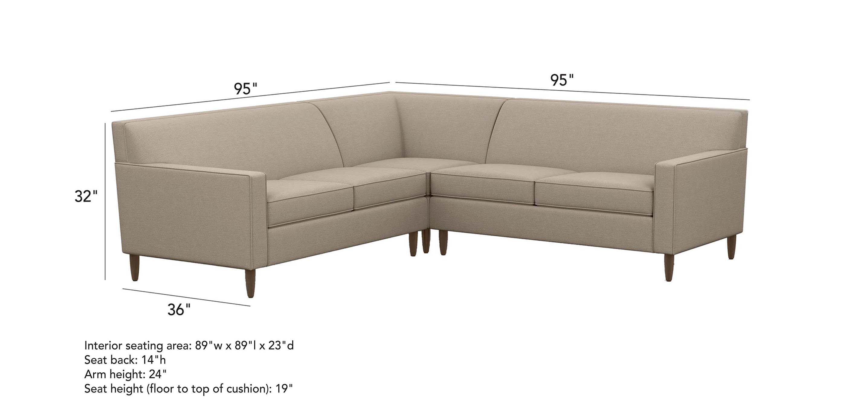 Marcus ThreePiece Sectional Ethan Allen