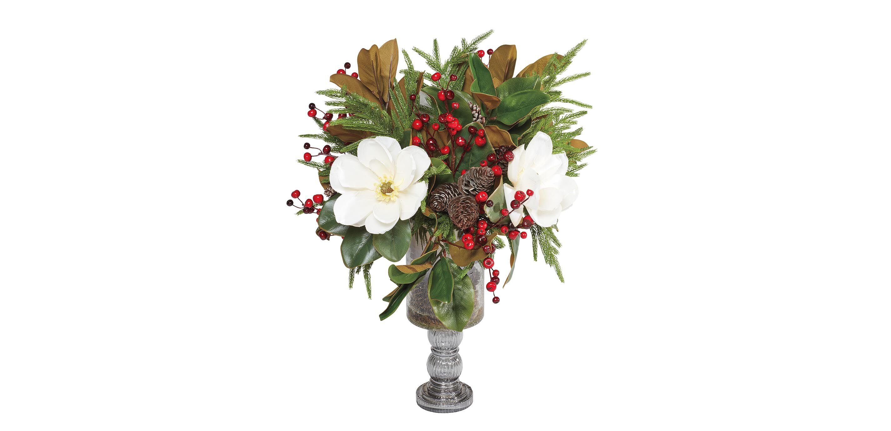Magnolia Tall Winter Centerpiece