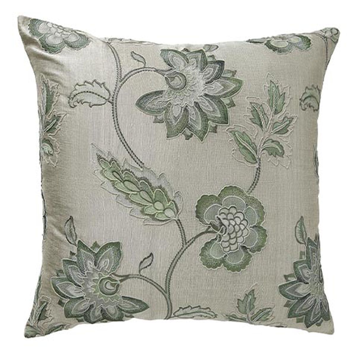 Floral Embroidered Euro Pillow