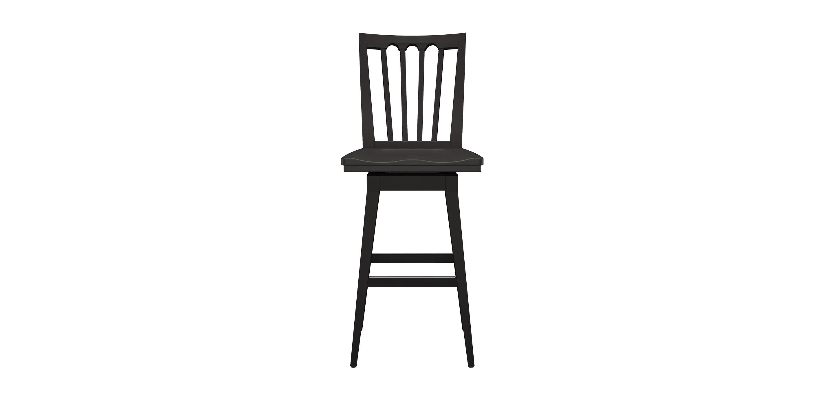 Benham Swivel Barstool, Wood Seat