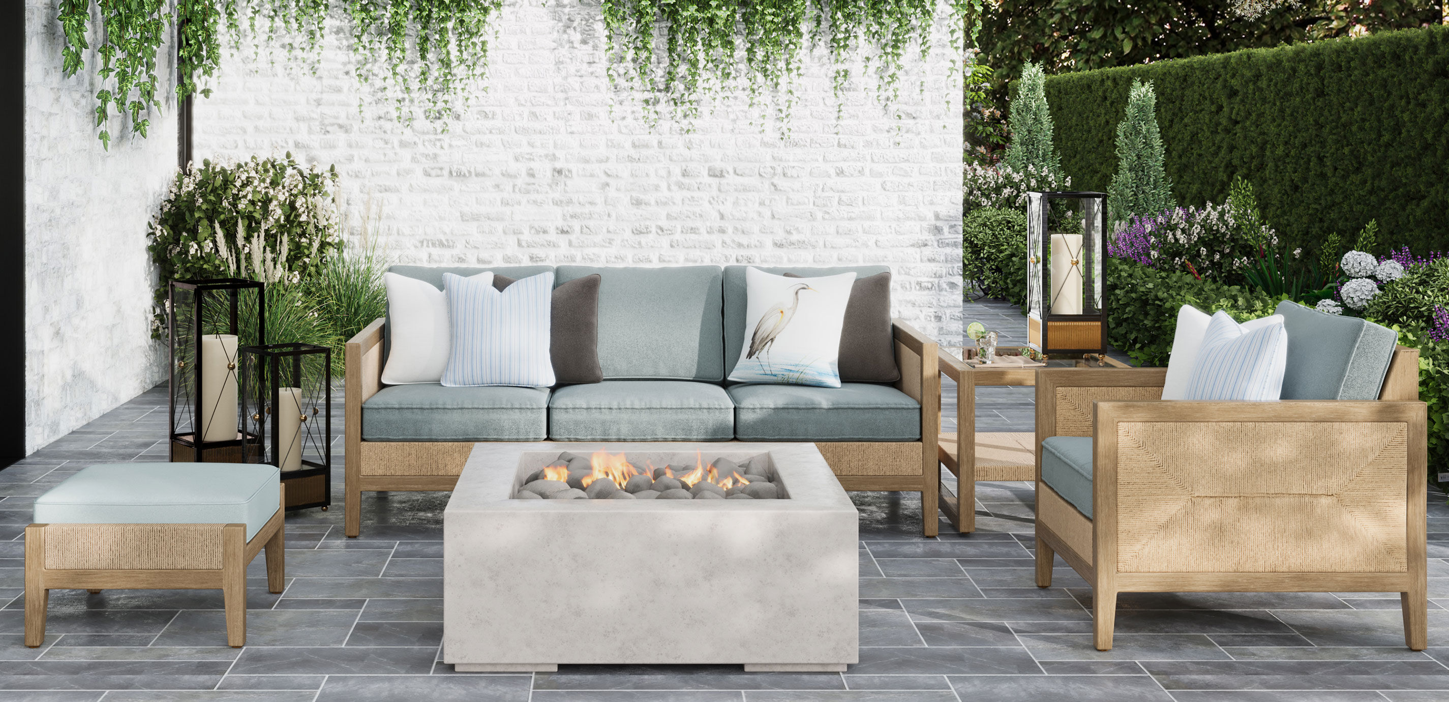 Square Concrete Fire Table_7