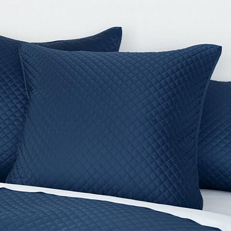 Salena Quilted Euro Shams, Navy (set of 2) image 032015DPRNVY