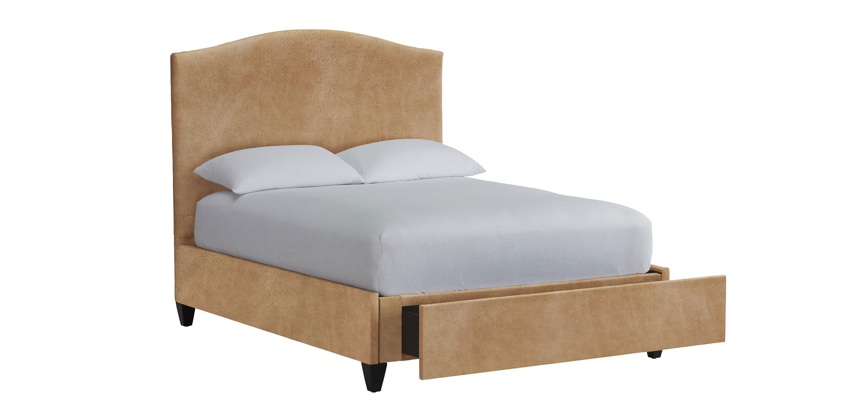 Rania Custom Leather Storage Bed