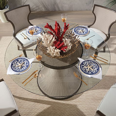 Somerly Round Pedestal Outdoor Dining Table Product Tile Hover Image 404930   905