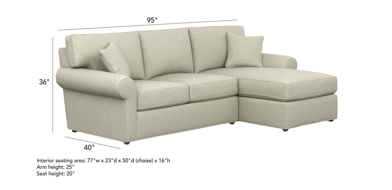 Retreat Roll Arm Two Piece Sectional