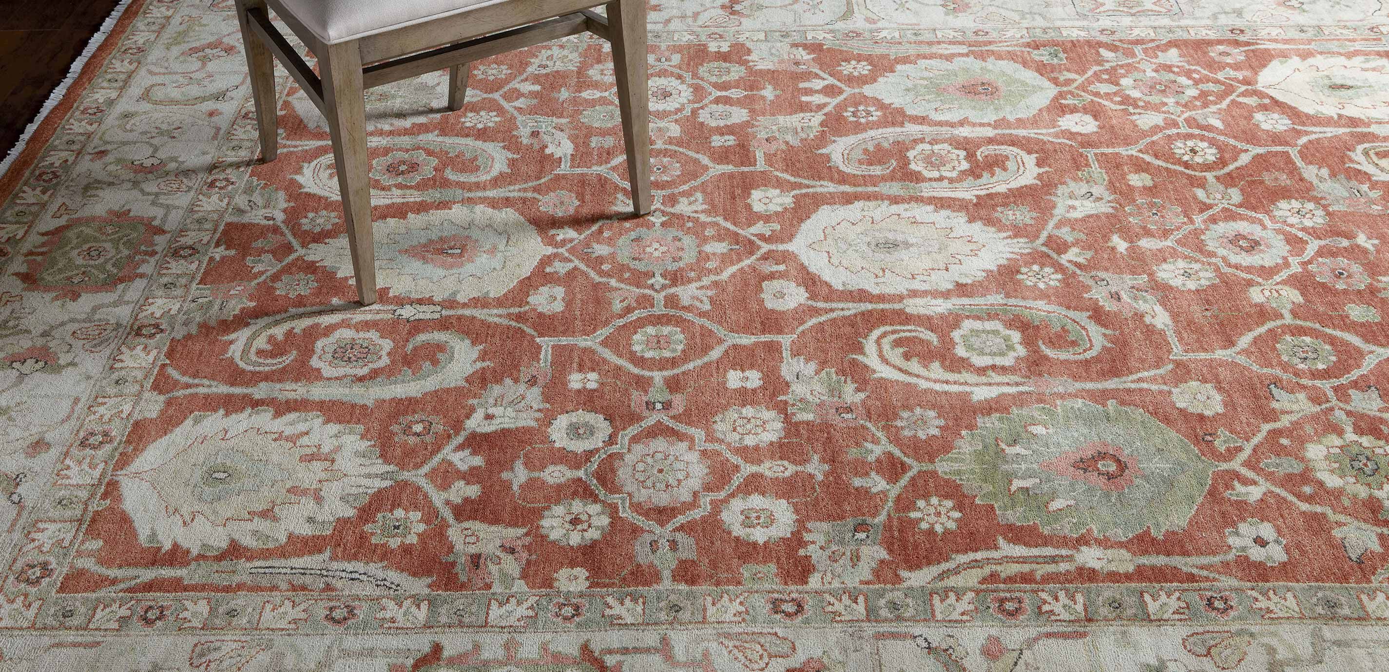 Indo Herat Rug, Rust/Ivory_2