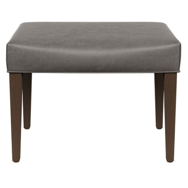 Harbor Leather Wood-Base Bunching Ottoman