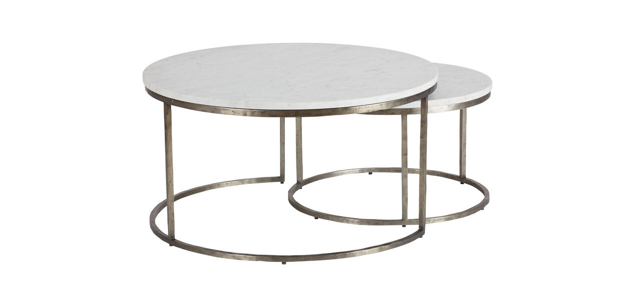 Bayless MarbleTop Coffee Table Nesting Table Ethan Allen