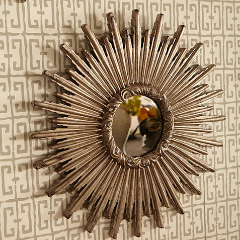 24" Silver Starburst Mirror Product Tile Hover Image 074078B