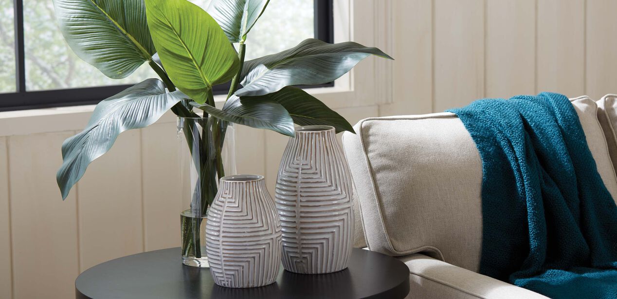 Aztec White Vase| Decorative Accents | Ethan Allen