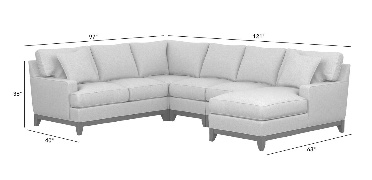 Arcata FivePiece Sectional with Chaise Ethan Allen