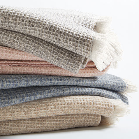 Rossi Waffle-Knit Wool Throw Product Tile Hover Image 031642MST