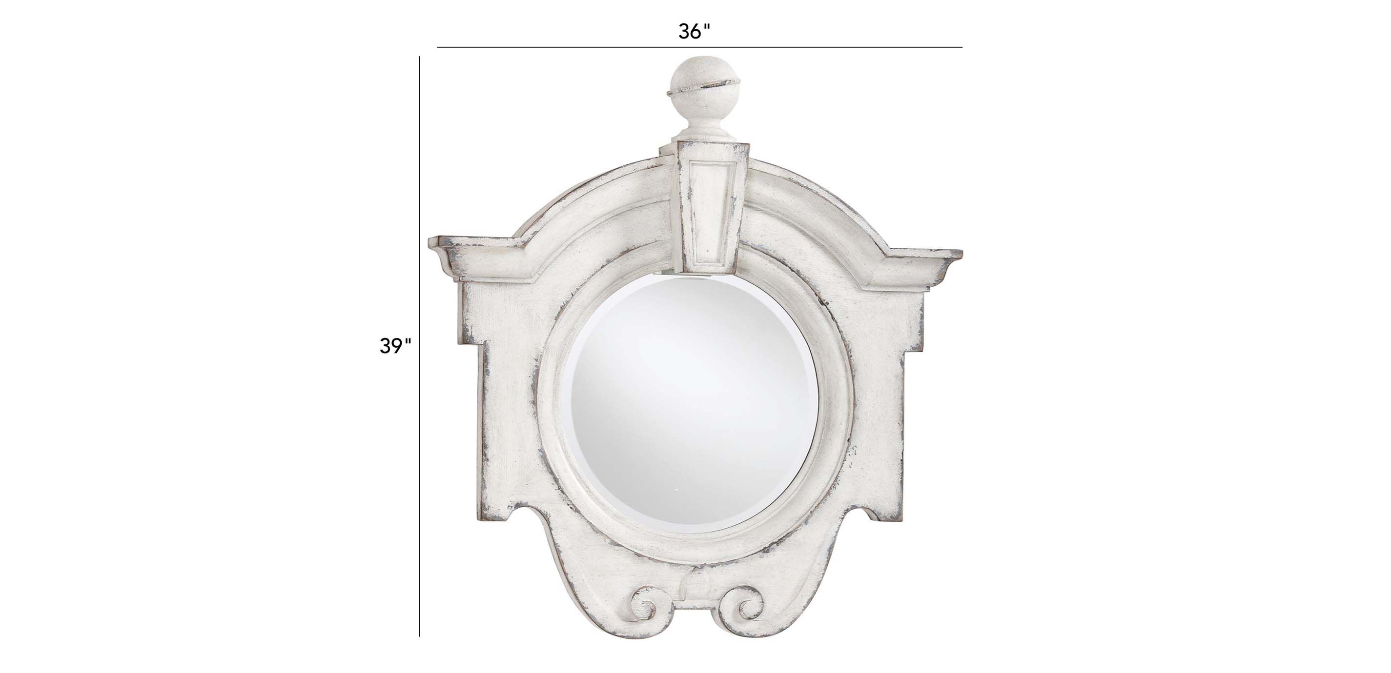 Antique White Gisele Mirror Mirrors Ethan Allen