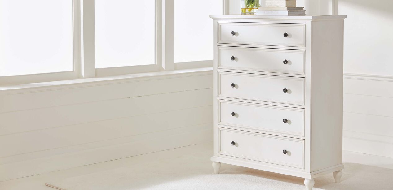 ethan allen white dresser Just got my Disney dresser! : r/disney detailed molding around drawer fronts Ethan Allen 7 Drawers Off