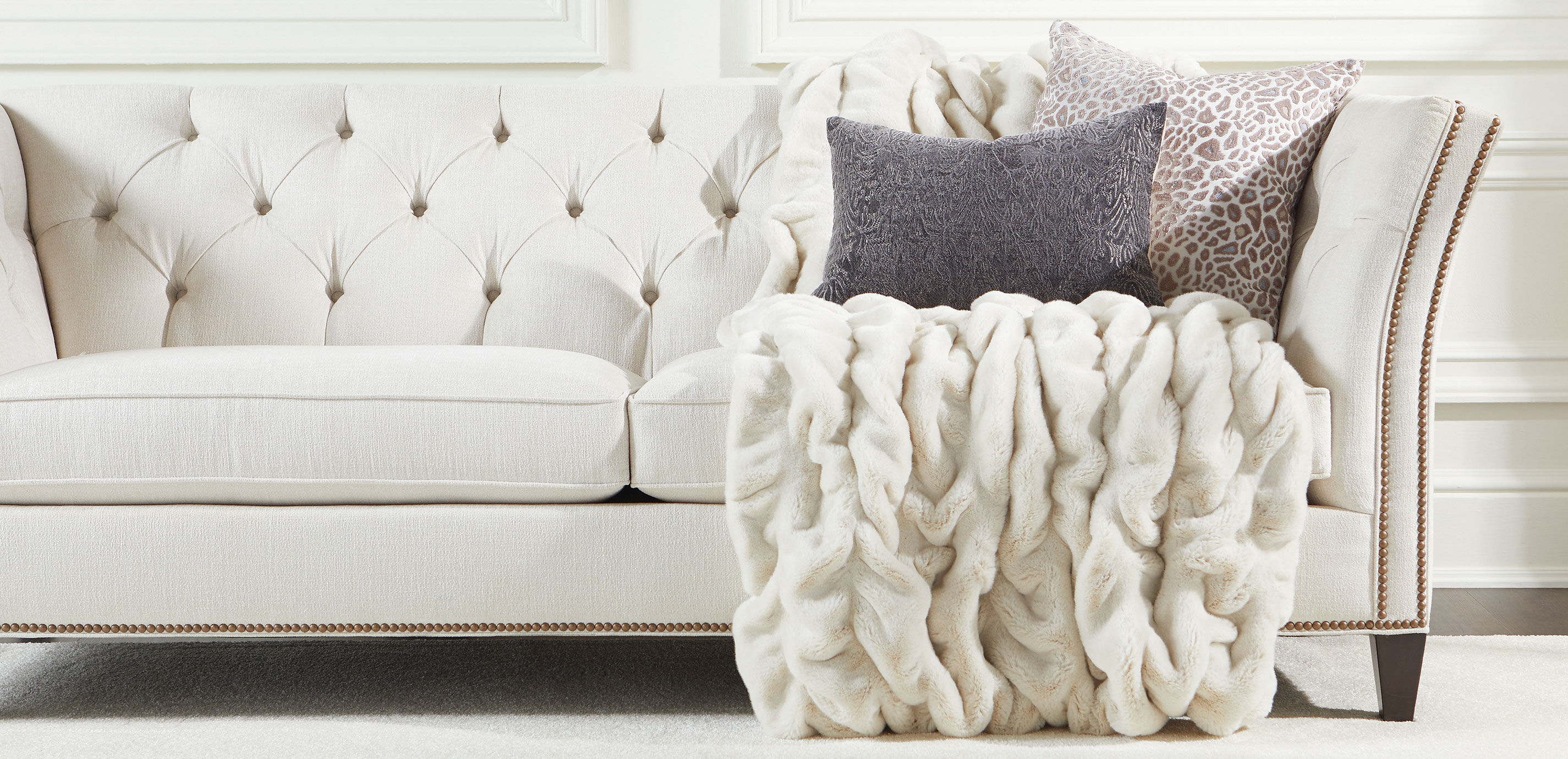 Faux Fur Mink Ruched Throw_3