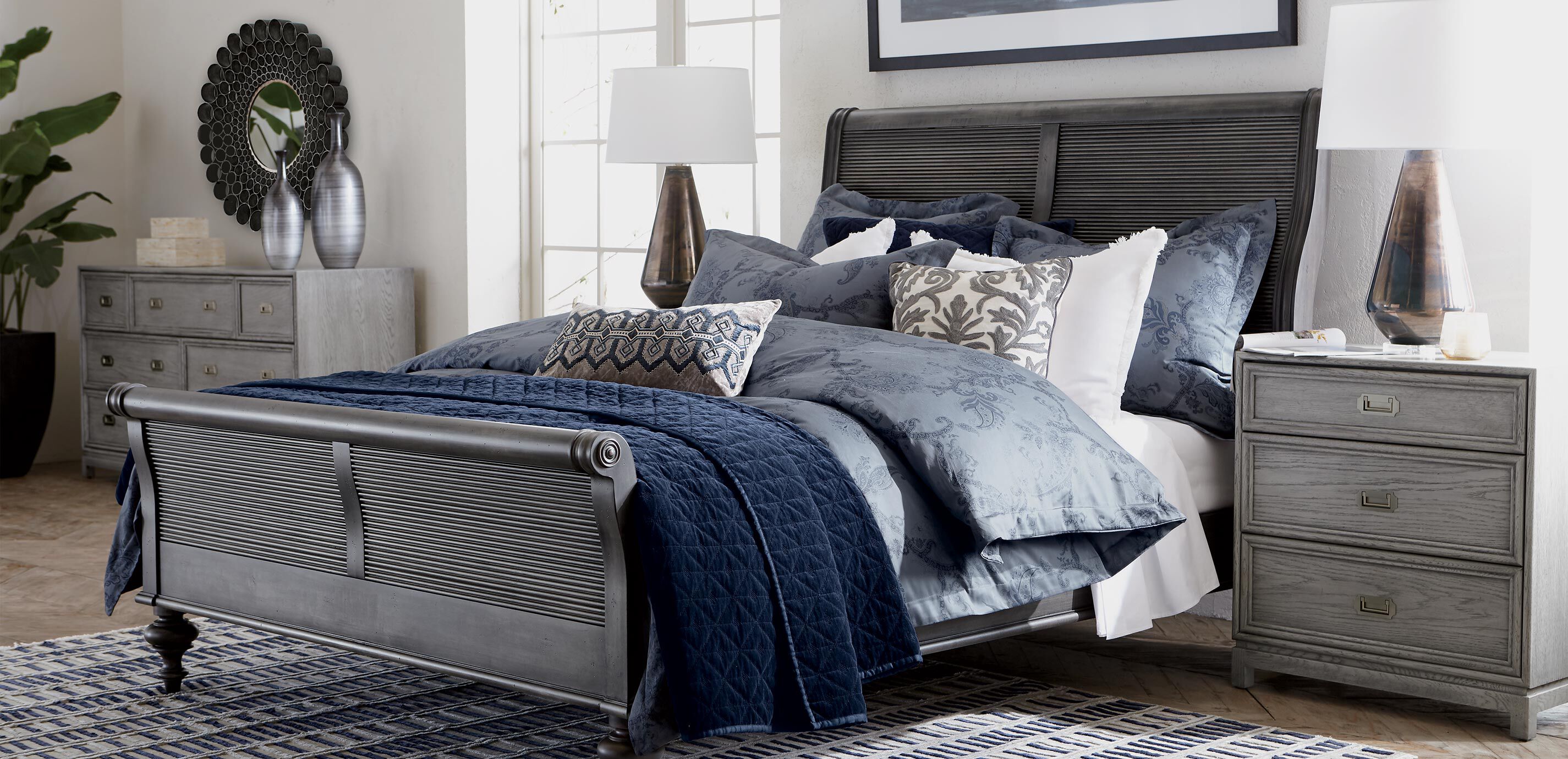 Ethan Allen Sleigh Bed Queen Hanaposy