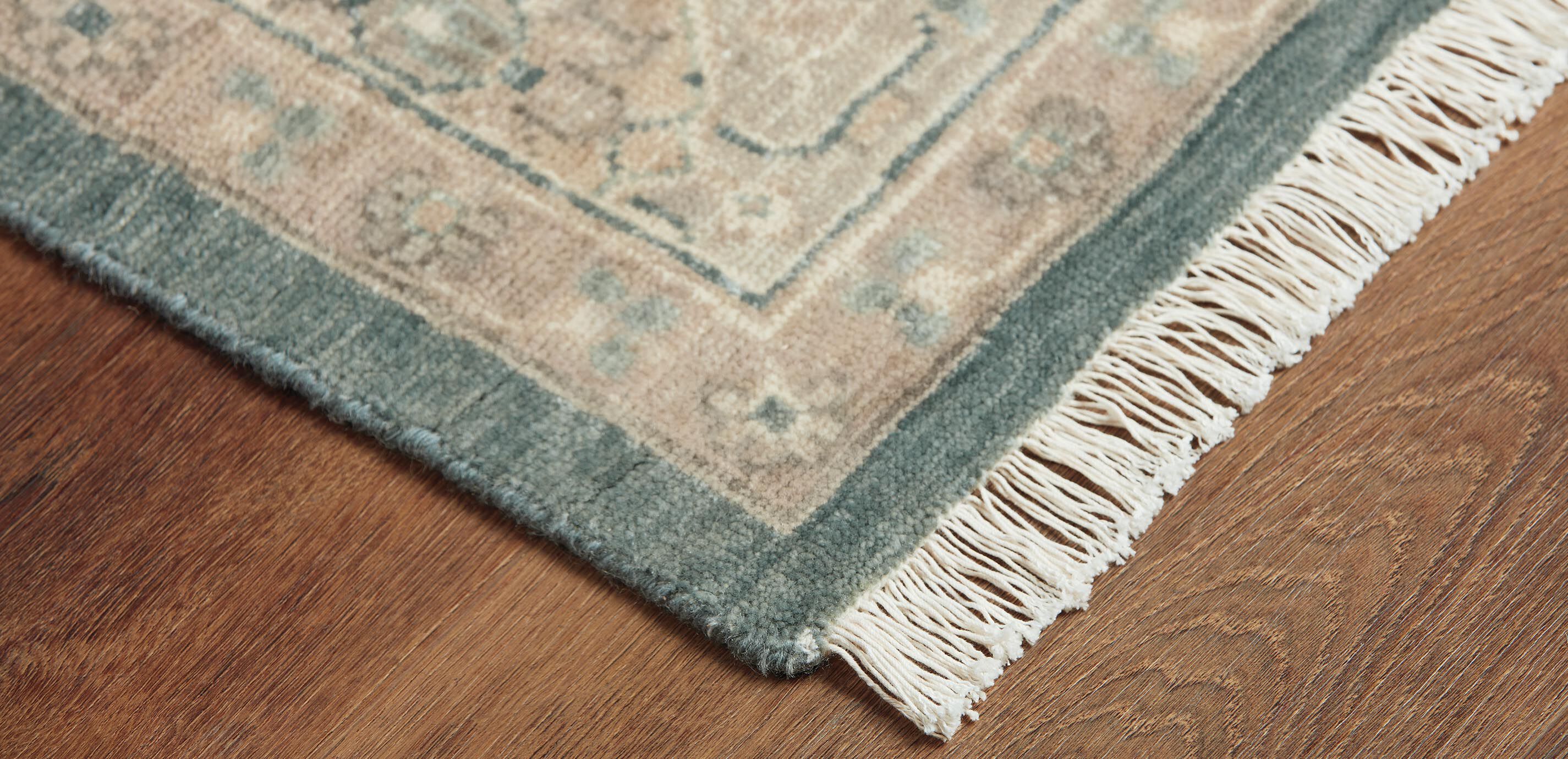 Mughal Mahal Sea Blue Floral Rug_2