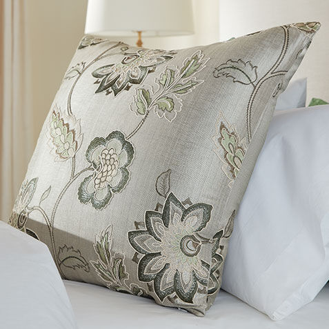Floral Embroidered Euro Pillow Product Tile Hover Image 032003D