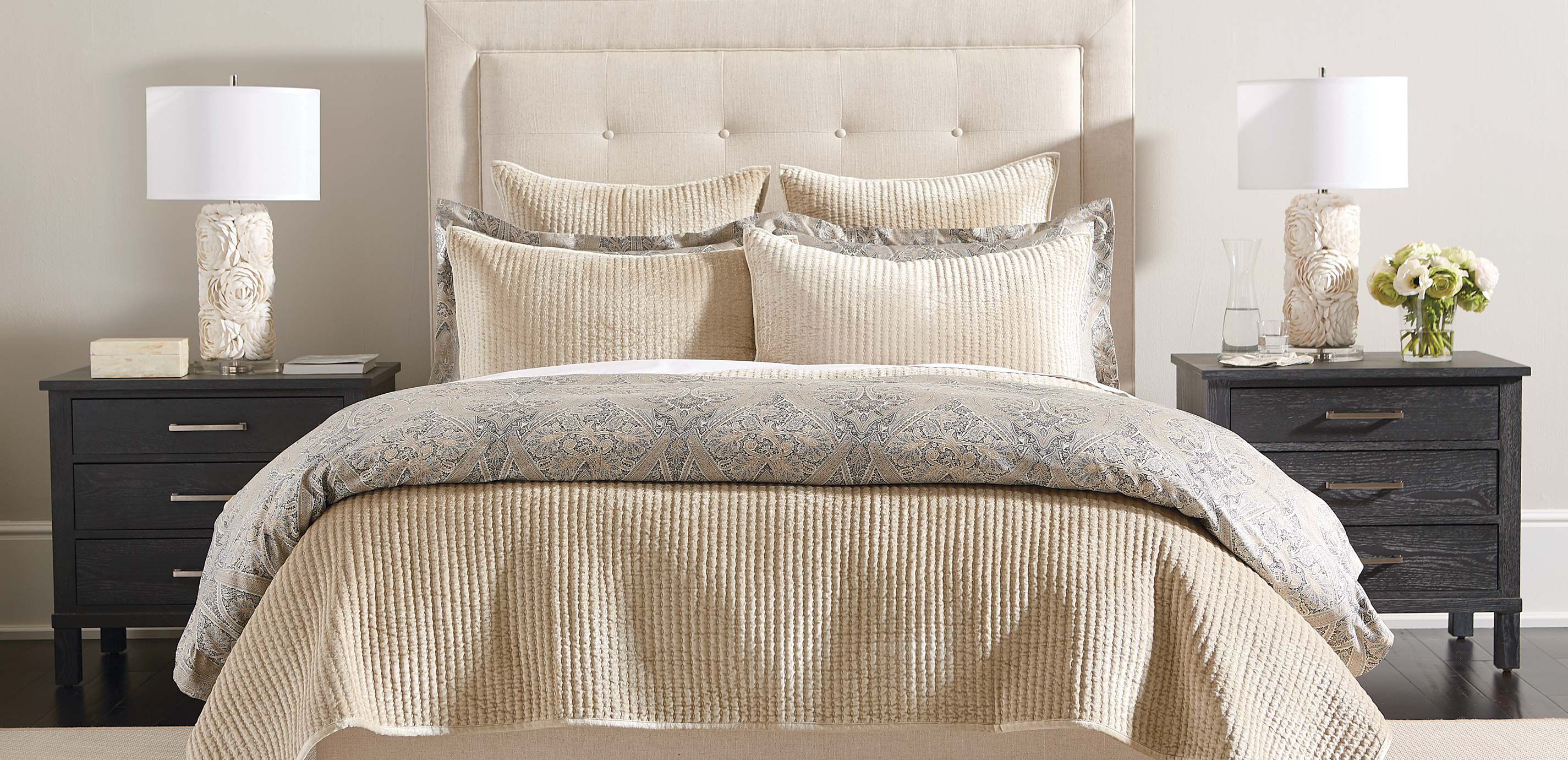 Velvet Quilted Sham, Champagne_2