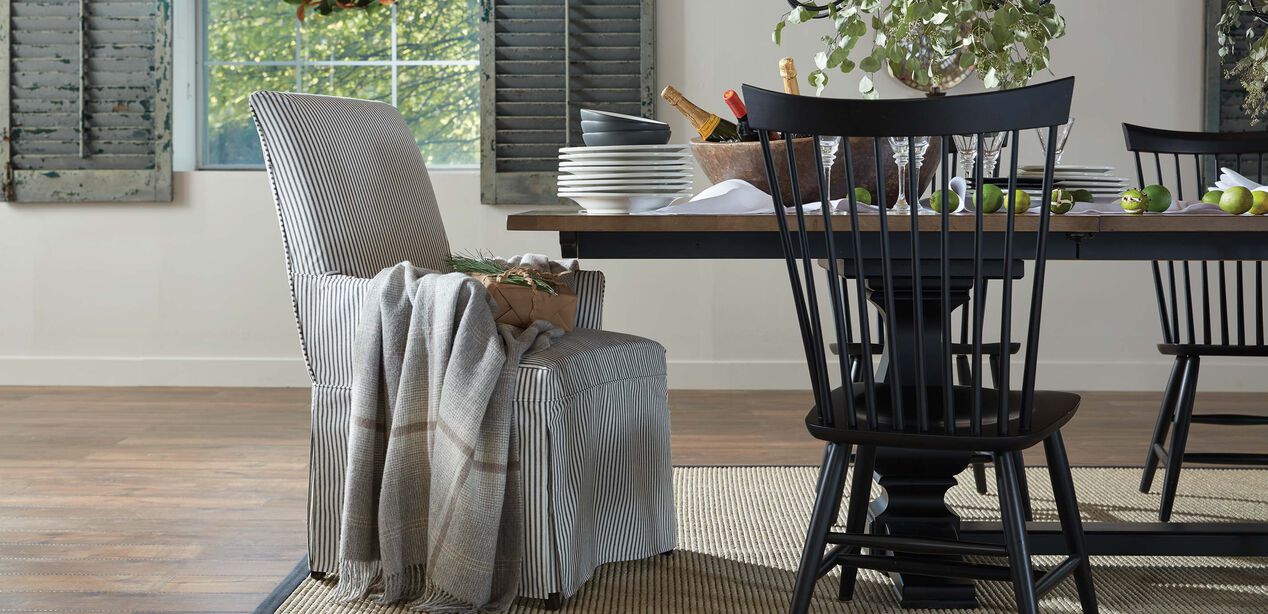 Dayton Slipcovered Chair Arm Host Chairs Ethan Allen