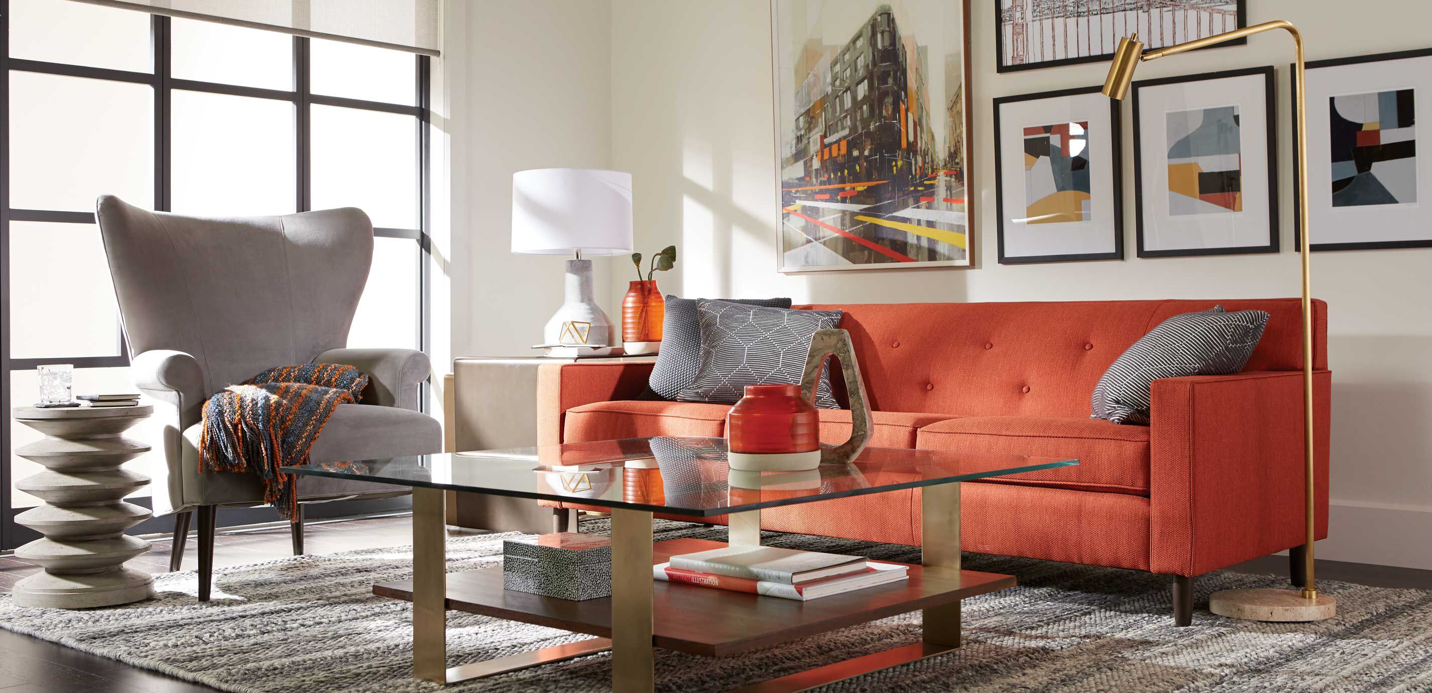 Ethan allen outlet glass coffee table