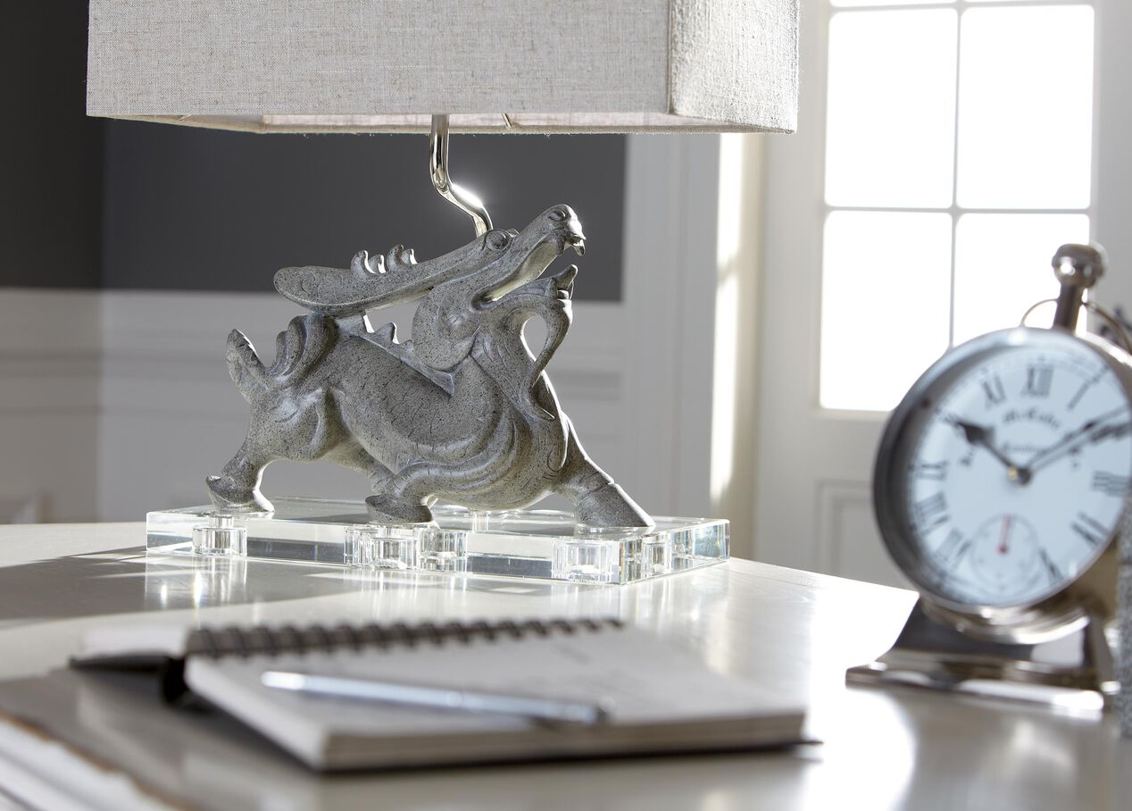Foo Dragon Desk Lamp DESK & ACCENT LAMPS Ethan Allen