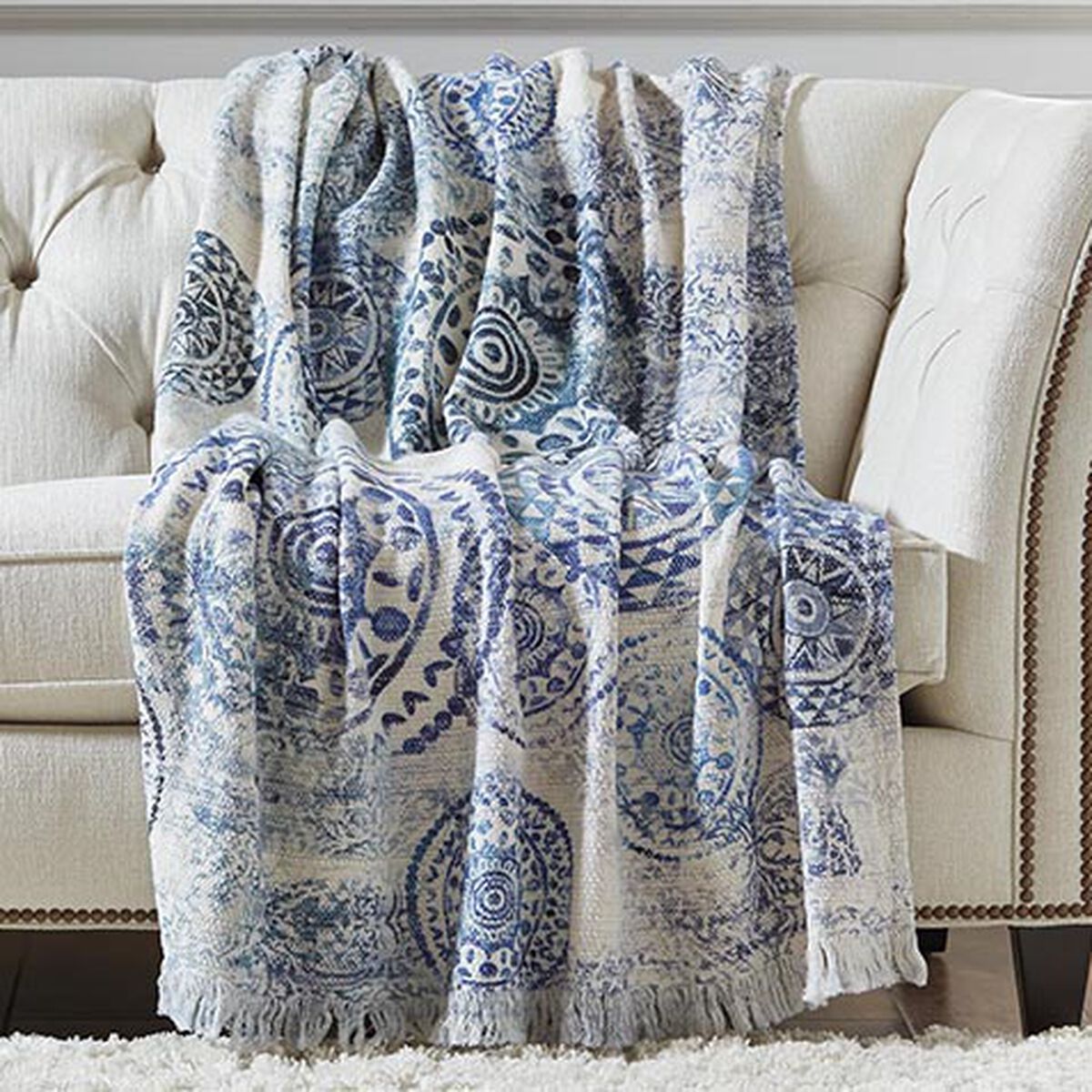 Washed Cotton Compass Throw