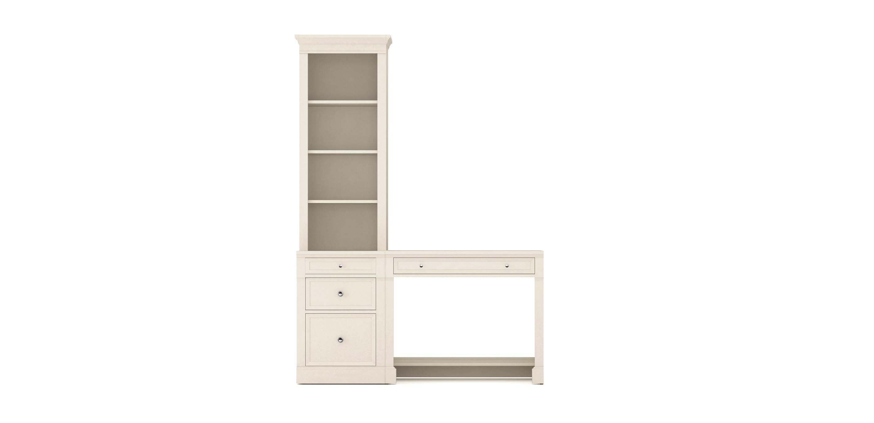 Continental File Bookcase with Bridge Desk