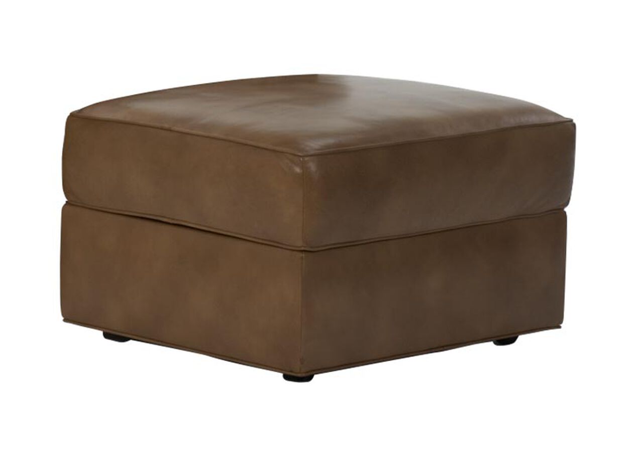 Retreat Leather Ottoman Ottomans & Benches Ethan Allen
