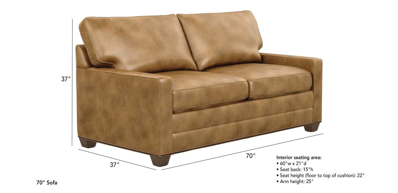TrackArm Leather Two Seat Sofa The Collection