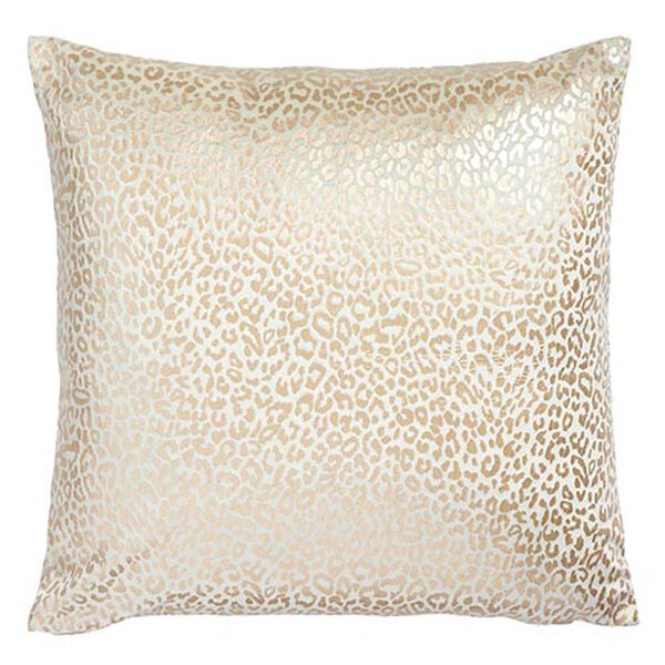 Gold Foil Leopard Velvet Pillow