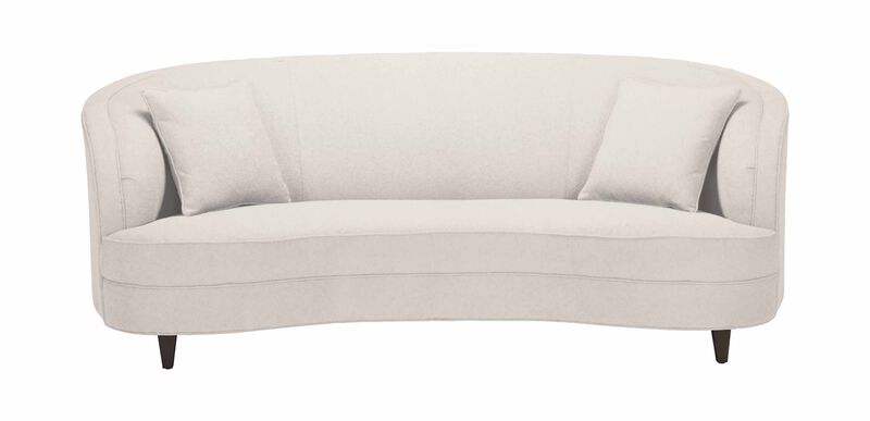 Channing Curved Sofa Apartment, Curved Leather Loveseat
