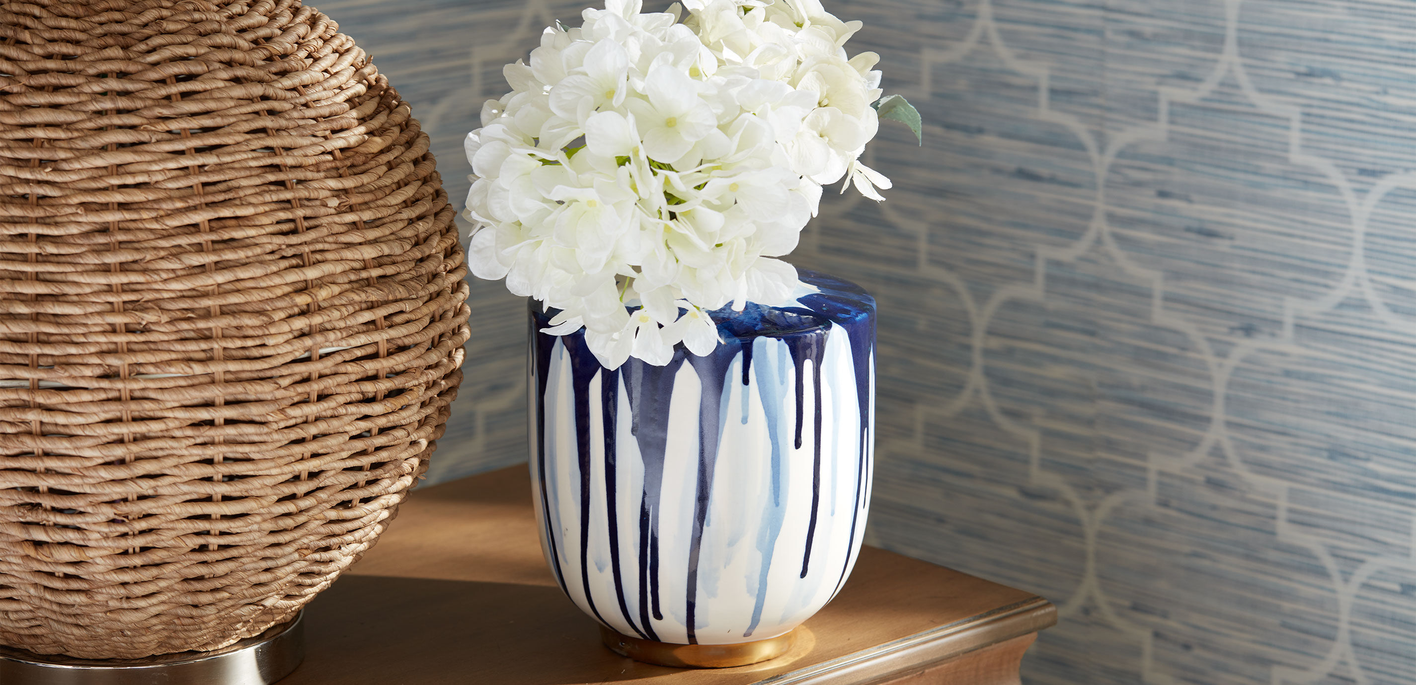 Danya Blue Ceramic Drip Vase_6