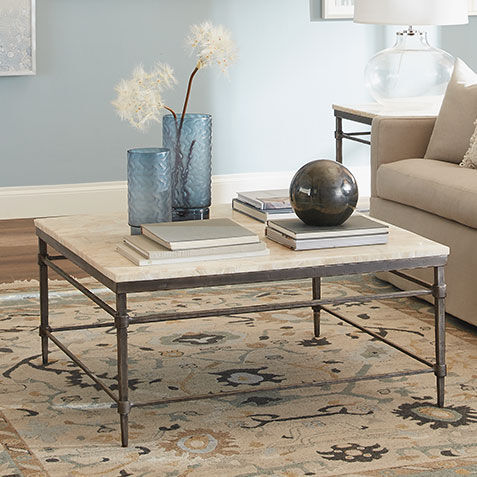 Ethan allen hot sale marble coffee table