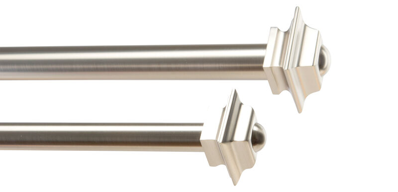 Brushed Nickel Square Finials | Square Drapery Hardware | Ethan Allen