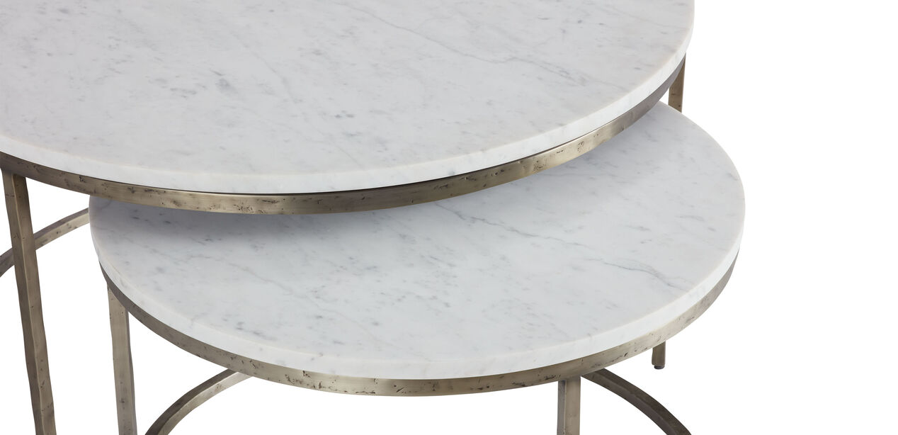Bayless Marble-Top Coffee Table | Nesting Table | Ethan Allen