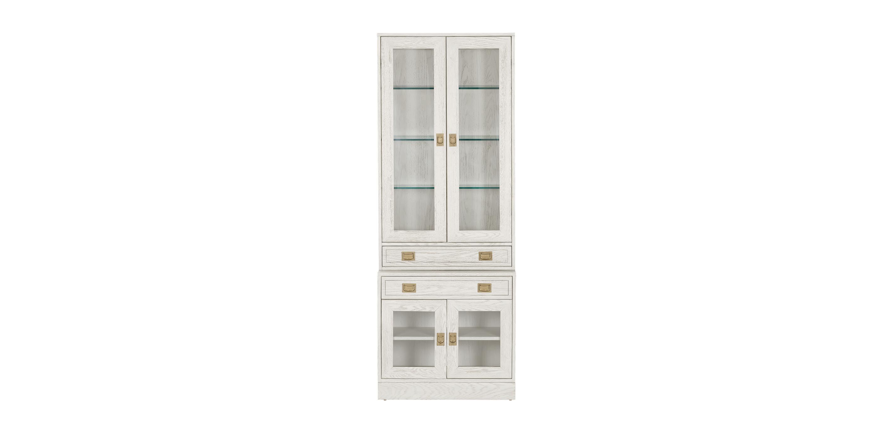 Callum Single Bookcase, Glass Doors