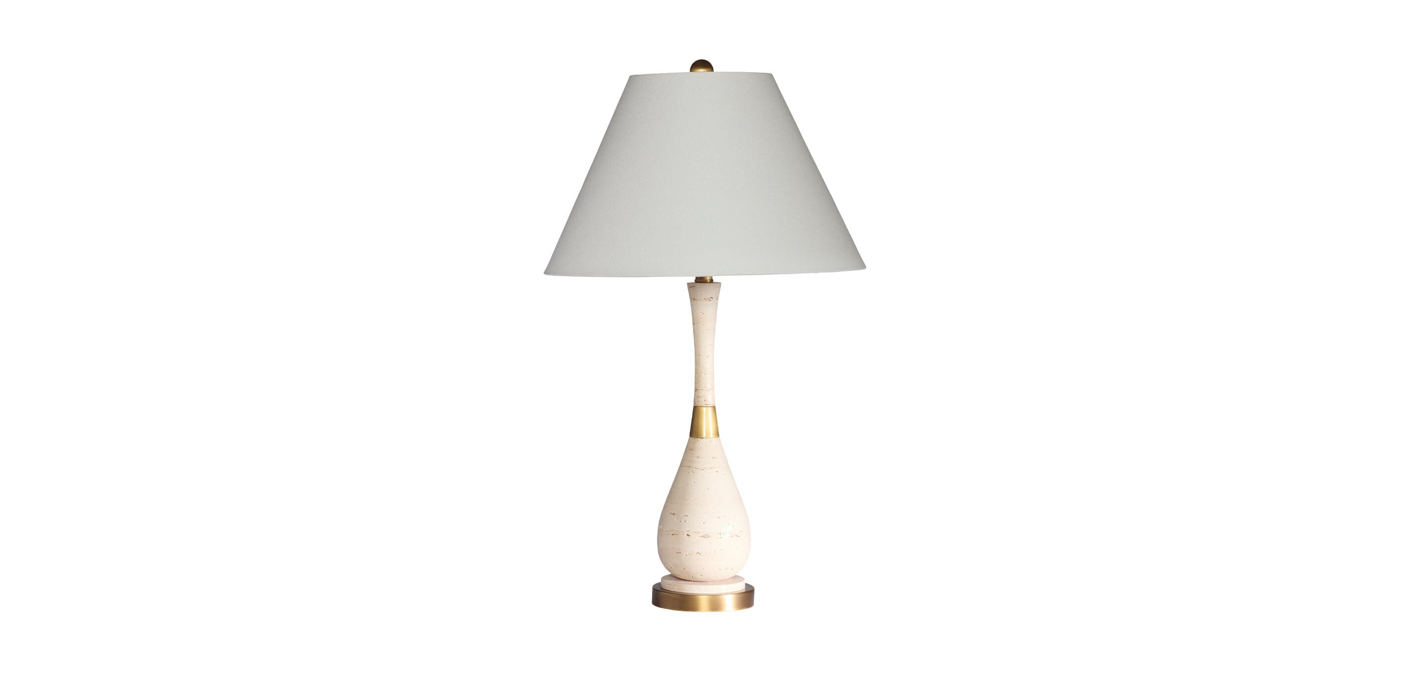 Gil Travertine Table Lamp