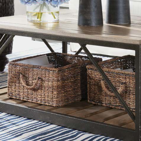 Dark Abaca Storage Basket Product Tile Hover Image 439833