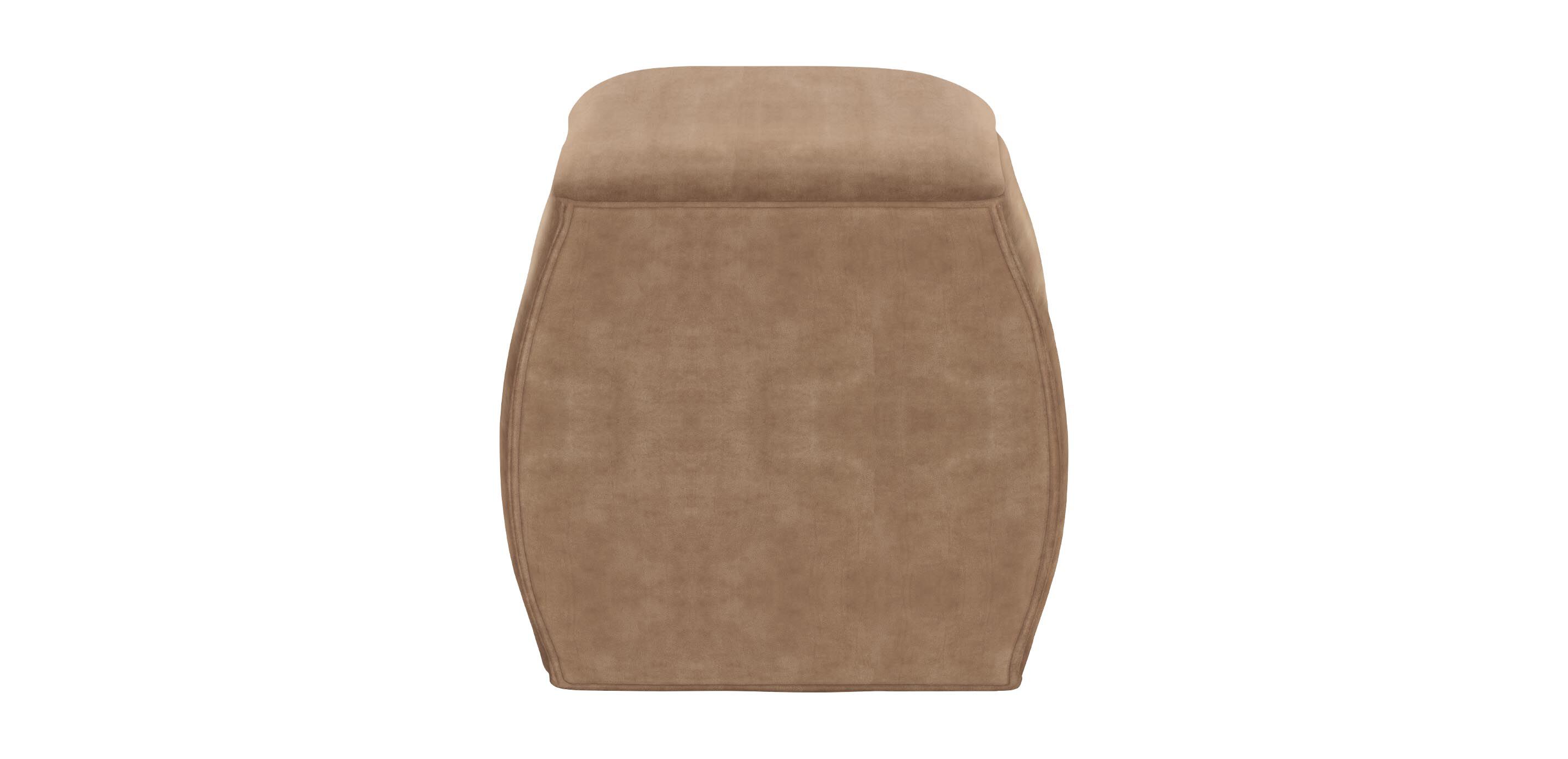 Cora Leather Curved-Side Accent Ottoman
