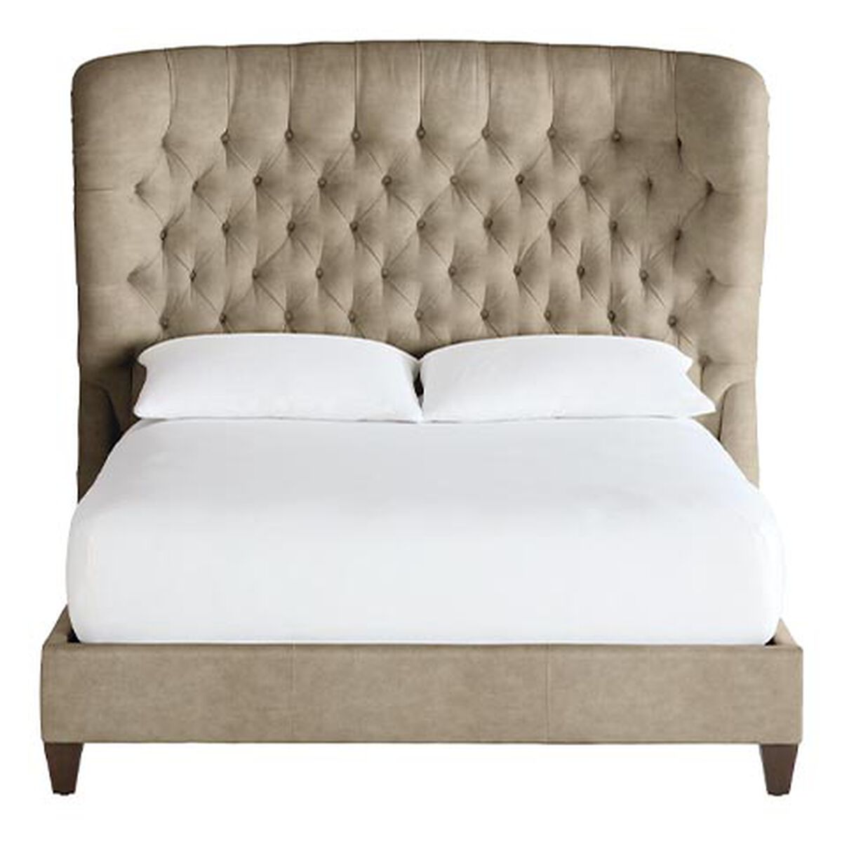 Woolson Leather Tufted Bed
