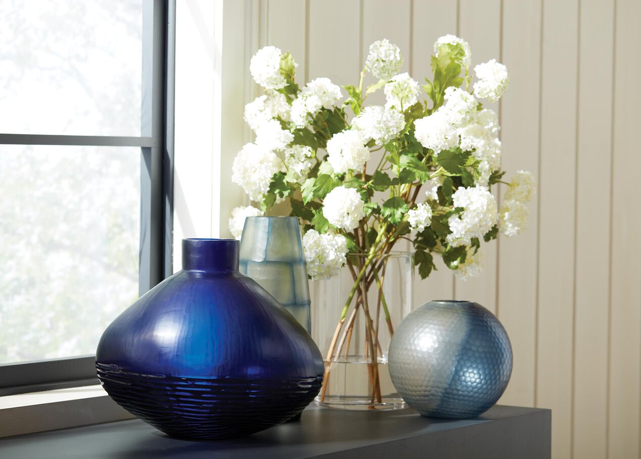 Large Brayton Indigo Vase Vases Ethan Allen