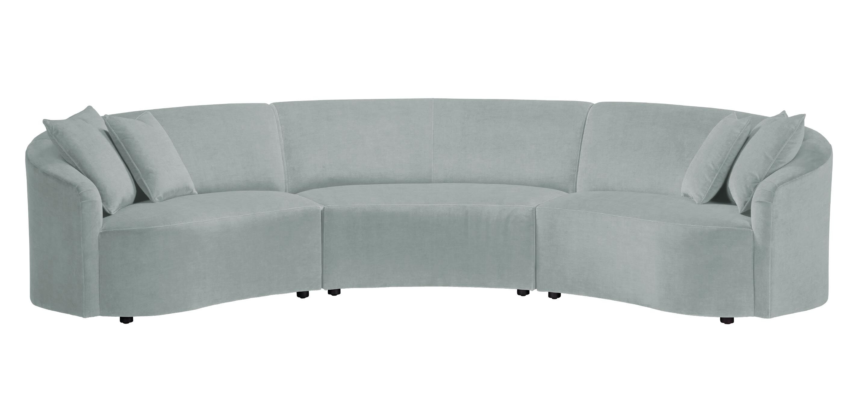 Calista Curved Three-Piece Sectional Sofa | Ethan Allen
